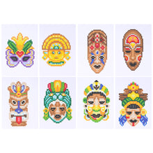 Load image into Gallery viewer, Mini Diamond Painting Set - Full Round - Indian mask (12*17CM)
