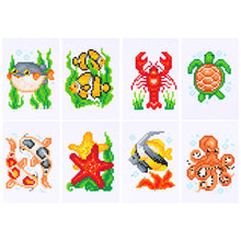 Load image into Gallery viewer, Mini Diamond Painting Set - Full Round - Marine animals (12*17CM)
