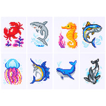 Load image into Gallery viewer, Mini Diamond Painting Set - Full Round - Marine animals (12*17CM)
