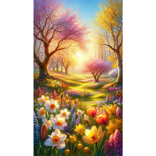 AB Diamond Painting - Full Square - Sunny forest (40*70CM)