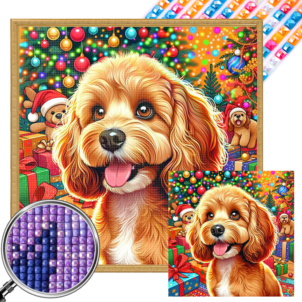 AB Diamond Painting - Full Square - Christmas Cocker Spaniel (40*40CM)