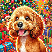 Load image into Gallery viewer, AB Diamond Painting - Full Square - Christmas Cocker Spaniel (40*40CM)
