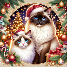 Load image into Gallery viewer, AB Diamond Painting - Full Square - Christmas Ragdoll Cat (40*40CM)
