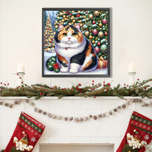 Load image into Gallery viewer, AB Diamond Painting - Full Square - Christmas Calico Cat (40*40CM)
