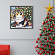 Load image into Gallery viewer, AB Diamond Painting - Full Square - Christmas Calico Cat (40*40CM)
