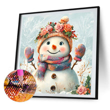 Load image into Gallery viewer, AB Diamond Painting - Full Square - Colorful Scarf Snowman (40*40CM)
