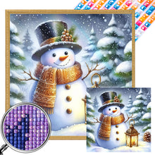 Load image into Gallery viewer, AB Diamond Painting - Full Square - Yellow Scarf Snowman (40*40CM)
