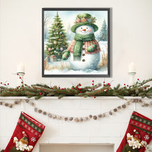 Load image into Gallery viewer, AB Diamond Painting - Full Square - Green Scarf Christmas Tree Snowman (40*40CM)
