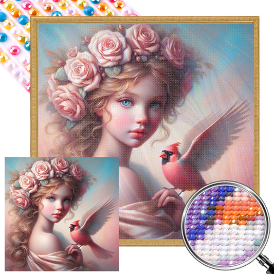 AB Diamond Painting - Full Round - Cardinal angel (40*40CM)