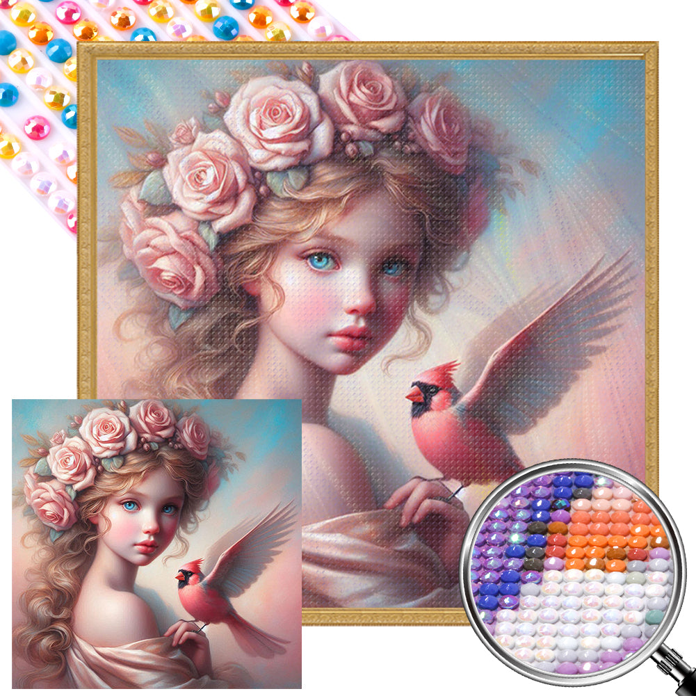 AB Diamond Painting - Full Round - Cardinal angel (40*40CM)