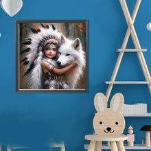 Load image into Gallery viewer, Diamond Painting - Full Round - Girl and Dog (40*40CM)
