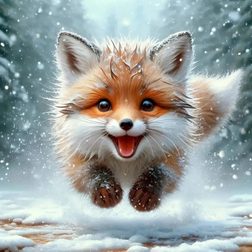 Diamond Painting - Full Round - Running Fox (40*40CM)