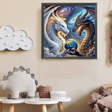 Load image into Gallery viewer, Diamond Painting - Full Round - Black and White Dinosaur (40*40CM)
