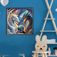 Load image into Gallery viewer, Diamond Painting - Full Round - Black and White Dinosaur (40*40CM)
