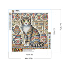 Load image into Gallery viewer, Diamond Painting - Full Round - Mandala Kitten (40*40CM)
