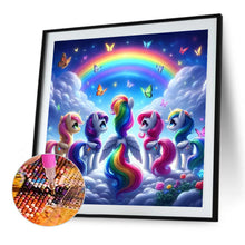Load image into Gallery viewer, Diamond Painting - Full Round - Rainbow White Horse (40*40CM)
