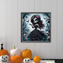 Load image into Gallery viewer, Diamond Painting - Full Round - Dark Skull Girl (40*40CM)
