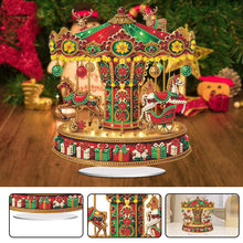 Load image into Gallery viewer, Acrylic Carousel Diamond Painting Desktop Ornaments Kit for Adults (Christmas)
