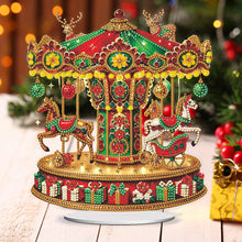 Load image into Gallery viewer, Acrylic Carousel Diamond Painting Desktop Ornaments Kit for Adults (Christmas)
