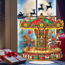Load image into Gallery viewer, Acrylic Carousel Diamond Painting Desktop Ornaments Kit for Adults (Christmas)
