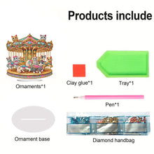Load image into Gallery viewer, Acrylic Carousel Diamond Painting Desktop Ornaments Kit for Adults (Cats)
