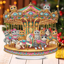 Load image into Gallery viewer, Acrylic Carousel Diamond Painting Desktop Ornaments Kit for Adults (Cats)
