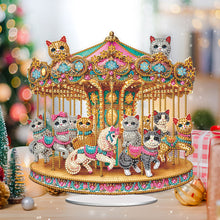 Load image into Gallery viewer, Acrylic Carousel Diamond Painting Desktop Ornaments Kit for Adults (Cats)
