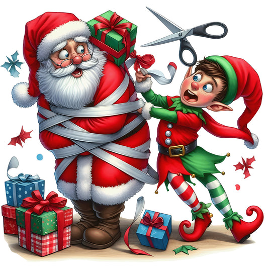 Diamond Painting - Full Round - Bound Santa Claus (40*40CM)