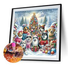 Load image into Gallery viewer, Diamond Painting - Full Round - Dog Family Christmas (40*40CM)
