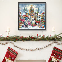 Load image into Gallery viewer, Diamond Painting - Full Round - Dog Family Christmas (40*40CM)
