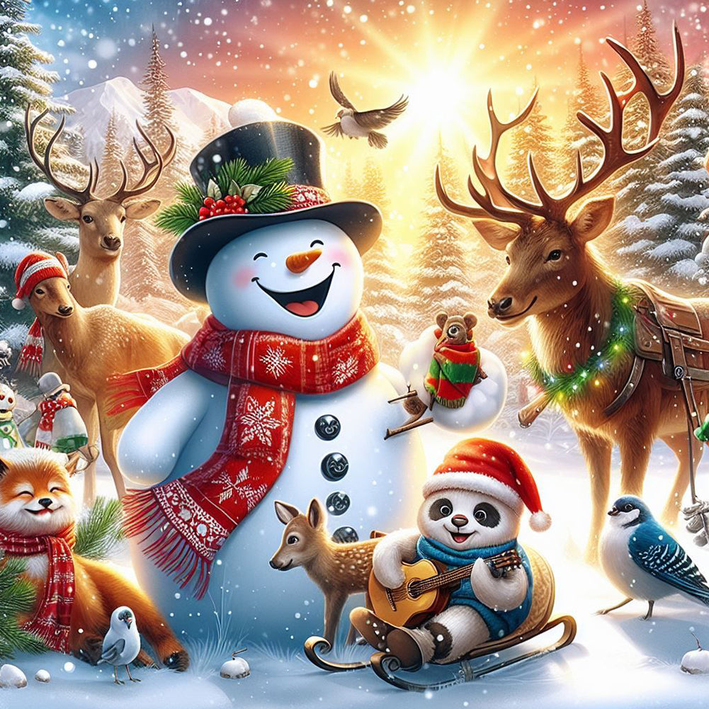 Diamond Painting - Full Round - Merry Christmas (40*40CM)