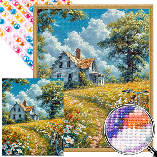 AB Diamond Painting - Full Round - House on the Hill (40*50CM)