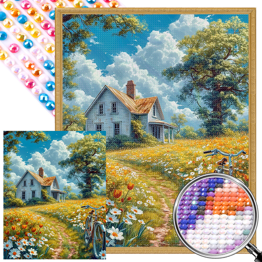 AB Diamond Painting - Full Round - House on the Hill (40*50CM)