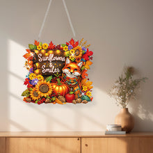 Load image into Gallery viewer, Acrylic Special Shaped Fall Sunflowers Smiles Hanging Diamond Kits for Beginner
