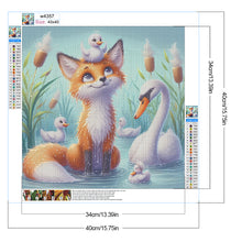 Load image into Gallery viewer, Diamond Painting - Full Round - Fox and Duck (40*40CM)
