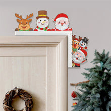 Load image into Gallery viewer, Christmas Santa Claus Snowman Reindeer Diamond Painting Door Corner Sign
