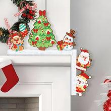 Load image into Gallery viewer, Christmas Tree Snowman Reindeer Diamond Painting Door Corner Sign for Home Decor
