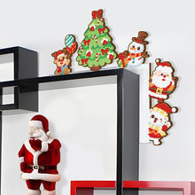 Load image into Gallery viewer, Christmas Tree Snowman Reindeer Diamond Painting Door Corner Sign for Home Decor
