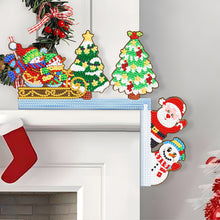 Load image into Gallery viewer, Christmas Tree Santa Claus Snowman Diamond Painting Door Corner Sign for Home
