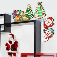 Load image into Gallery viewer, Christmas Tree Santa Claus Snowman Diamond Painting Door Corner Sign for Home
