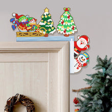 Load image into Gallery viewer, Christmas Tree Santa Claus Snowman Diamond Painting Door Corner Sign for Home
