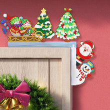 Load image into Gallery viewer, Christmas Tree Santa Claus Snowman Diamond Painting Door Corner Sign for Home
