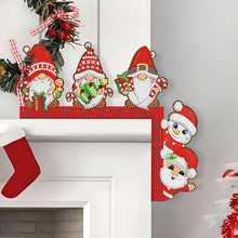 Load image into Gallery viewer, Christmas Gnome Santa Claus Snowman Diamond Painting Door Corner Sign for Home
