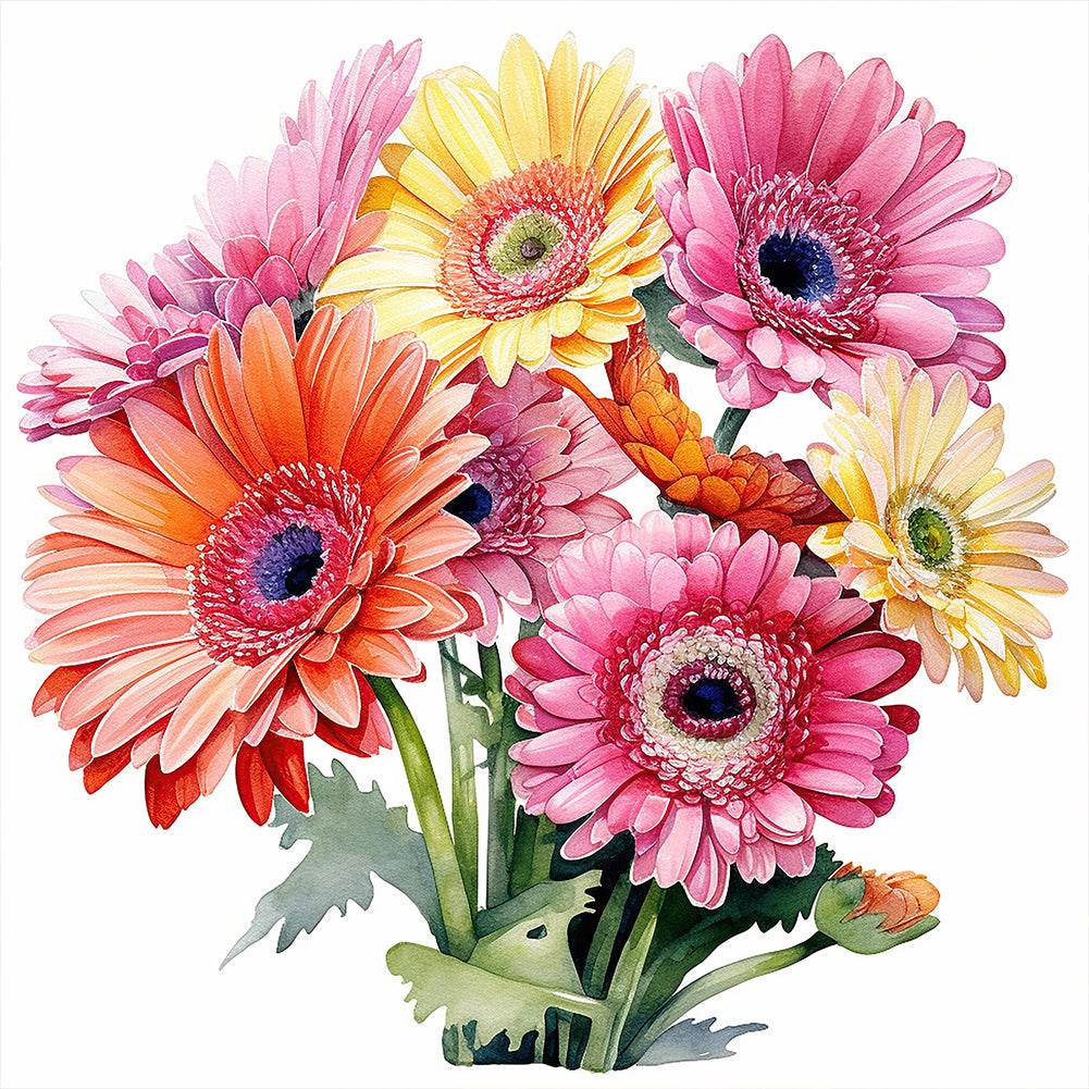 Diamond Painting - Full Round - Chrysanthemum bouquet (40*40CM)