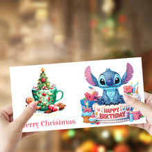 Load image into Gallery viewer, 6Pcs Christmas Stitch DIY Diamond Painting Card Diamond Drawing Greeting Card
