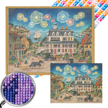 Load image into Gallery viewer, AB Diamond Painting - Full Square - Small town fireworks (50*40CM)
