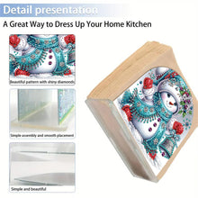 Load image into Gallery viewer, Acrylic Winter Snowman Diamond Painting Paper Towel Holder for Art Crafts
