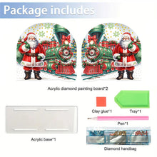 Load image into Gallery viewer, Acrylic Santa Claus Diamond Painting Paper Towel Holder for Art Crafts

