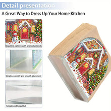 Load image into Gallery viewer, Acrylic Christmas House Diamond Painting Paper Towel Holder for Art Crafts
