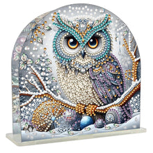 Load image into Gallery viewer, Acrylic Owl Diamond Painting Paper Towel Holder for Adults Kids Art Crafts
